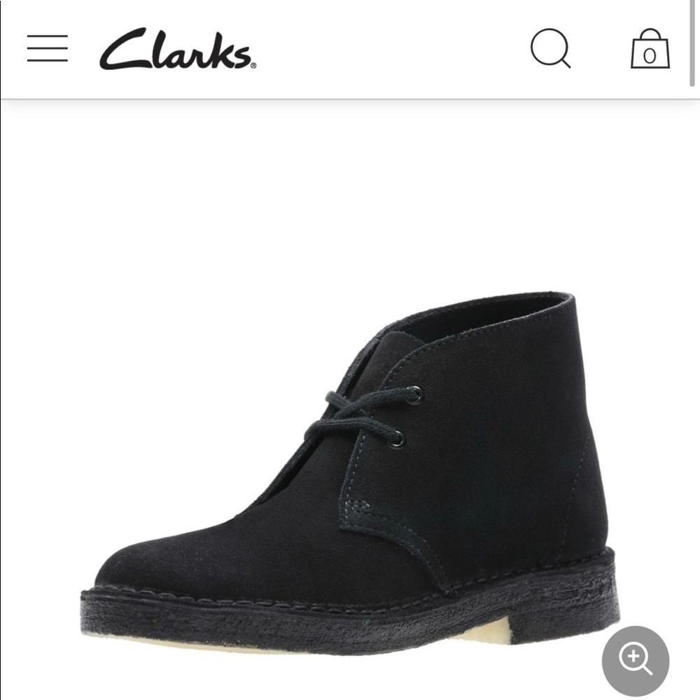 Clarks Originals Black Suede Desert Boots
